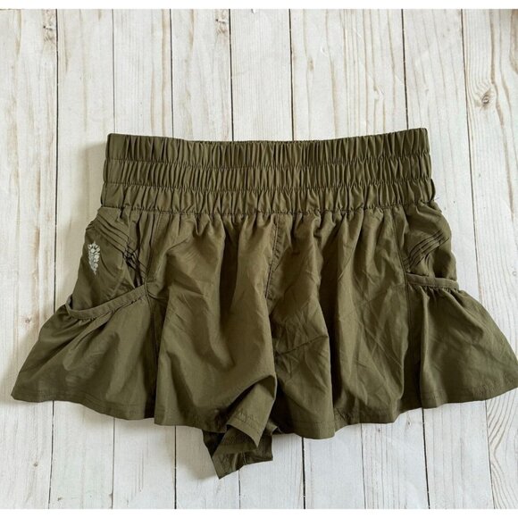 FP Movement Women Get Your Flirt On Short Relaxed Fit Pull On Green Size Medium - Picture 3 of 12